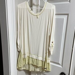 Matilda Jane Ivory Tunic with Lemon Stripes